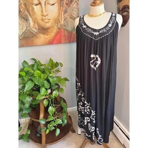 Vintage Bohemian Tie Dye Hearts Summer Sun Dress